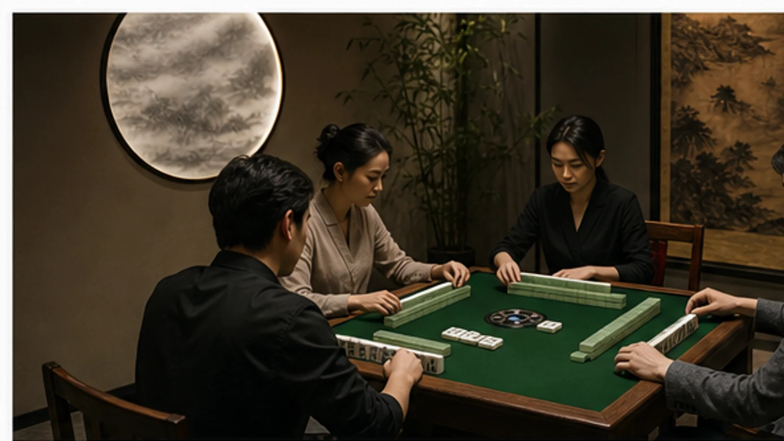 麻將競技盤口與結算實例的 Codex 原創編輯影像